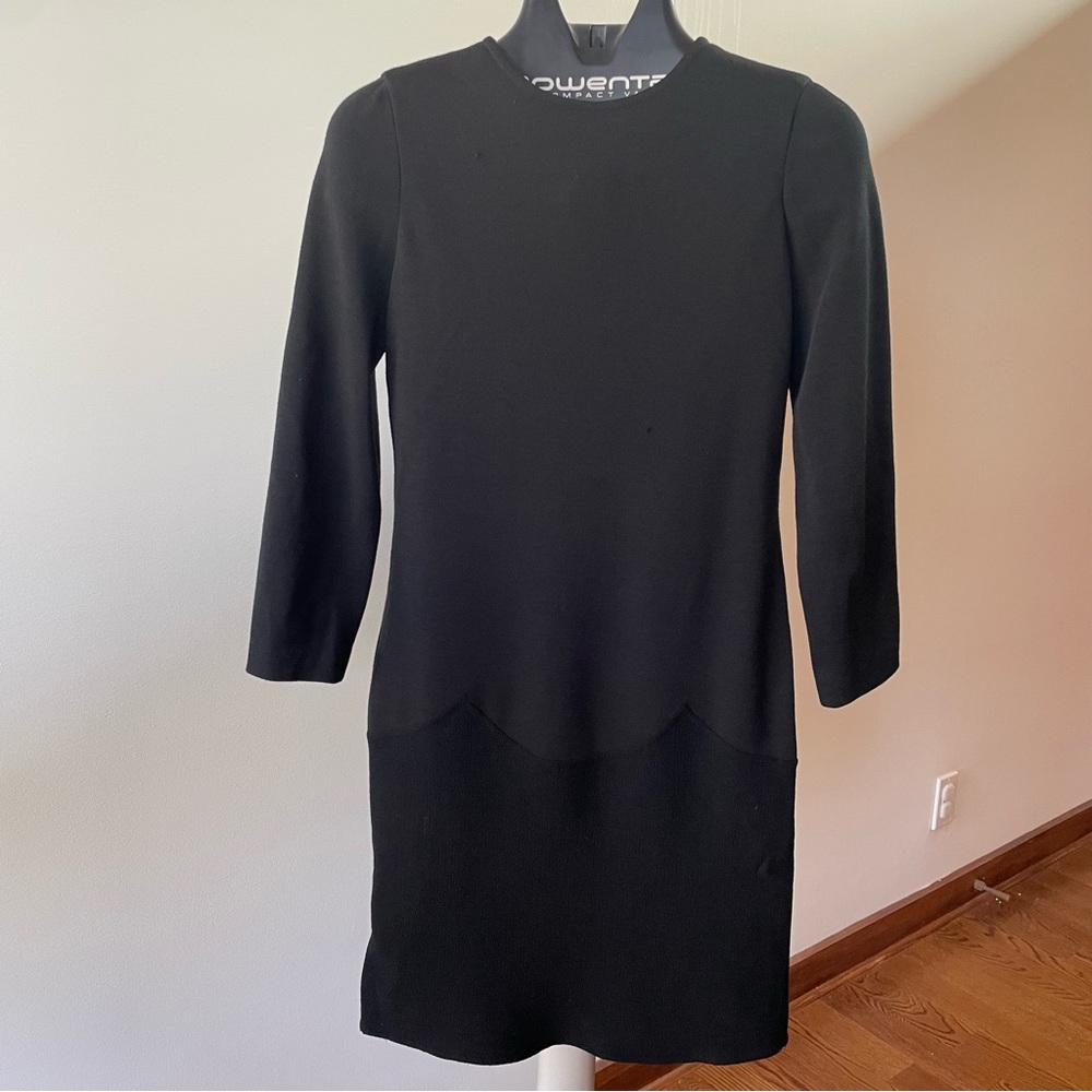 Vintage Bill Blass dress with scalloped skirt style lines